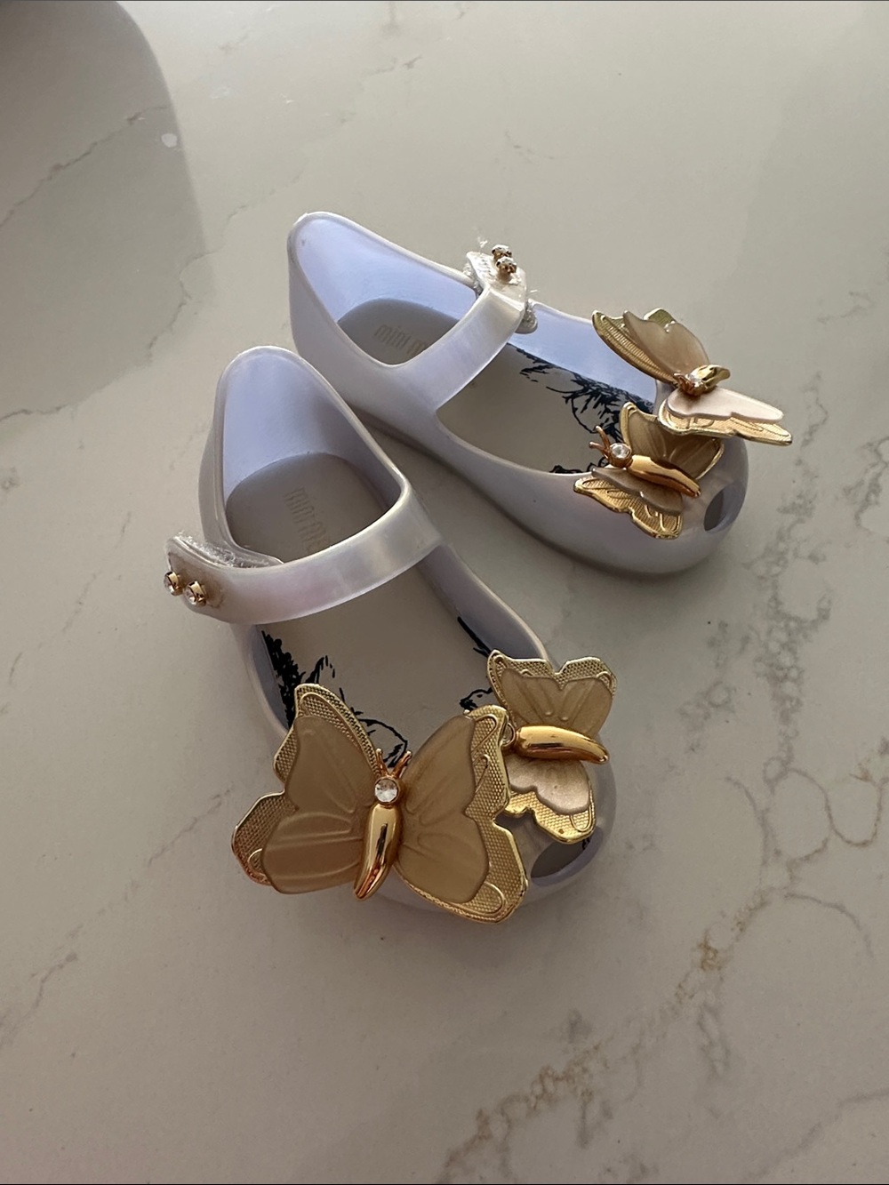 Mini Melissa Butterfly Velcro Mary Jane jelly shoes toddler size 5‎ NWOT
